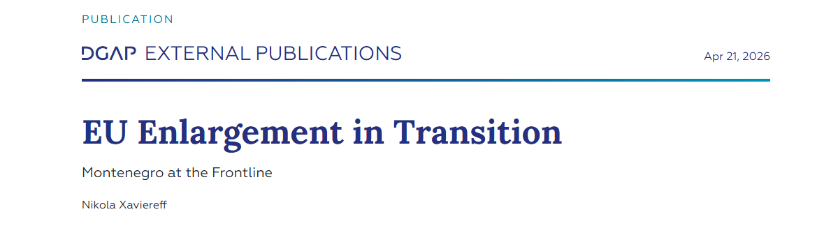 Read more about the article EU Enlargement in Transition – Montenegro at the Frontline