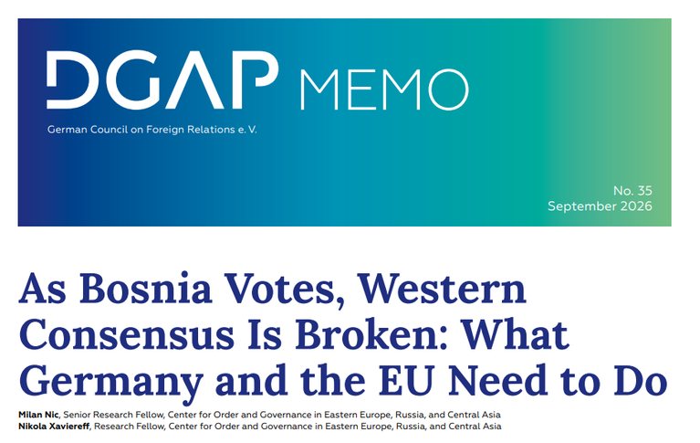 As Bosnia Votes, Western Consensus Is Broken: