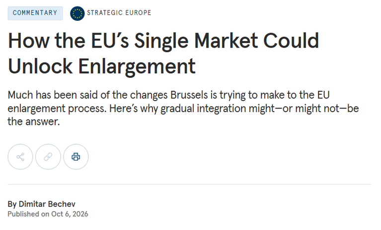 How the EU’s Single Market Could Unlock Enlargement